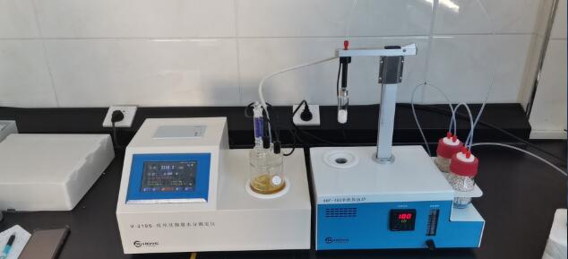 營(yíng)口康輝石化購(gòu)買我公司V310S-KHF卡氏加熱爐水分儀檢測(cè)PBS中的水分